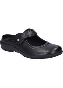 Slipper Josef Seibel "Charlotte 04, black-black", Damen, Gr. 40, schwarz (schwarz, schwarz), Obermaterial: 100% Rindsleder Leather cow., Schuhe Slipper