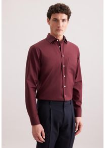 Businesshemd Seidensticker "Schwarze Rose", Herren, Gr. XL (44), normale &Auml;rmell&auml;ngen, bordaux, 100% Baumwolle, unifarben, regular fit, 2-Knopf-Manschette, Hemden Businesshemd, Regular 1/1 Kentkragen Uni
