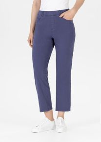 Stoffhose Stehmann, Damen, Gr. 46, N-Gr, blau (indigo,310), Web, Obermaterial: 98% Baumwolle, 2% Elasthan, unifarben, regular fit kn&ouml;chelfrei, Hosen Stoffhose, Sommerhose im Five-Pocket Style