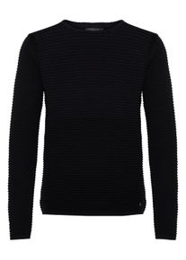 !Solid Rundhalspullover SOLID "Strickrundhalspullov SDStruan", Herren, Gr. XL, schwarz, Obermaterial: 100% Baumwolle CO., Pullover Rundhalspullover