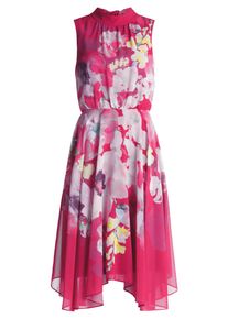 Chiffonkleid Vera Mont "Chiffonkleid ohne Arm", Damen, Gr. 42, EURO, rosa (schwarz pink, ros&eacute;), Obermaterial: 100% Polyester PES., Kleider Chiffonkleid
