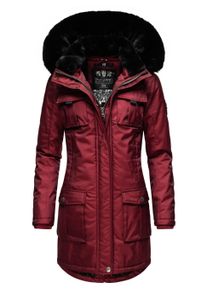 Wintermantel Navahoo "Wintermantel Tiniis", Damen, Gr. XS, rot (bordeaux), Obermaterial: 56% Nylon NY. 44% Polyester PES. Obermaterial: Futter: 100% Polyester PES. 100% Polyester PES., M&auml;ntel Wintermantel
