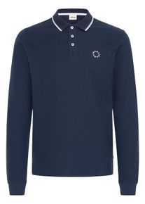 !Solid Langarm-Poloshirt SOLID "Langarm-Poloshirt SDHANGOR", Herren, Gr. XL, blau (insignia blau), Obermaterial: 60% Baumwolle CO. 40% Polyester PES., Shirts Langarm-Poloshirt