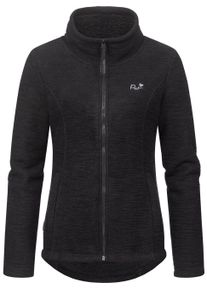 Kapuzensweatjacke Ragwear "Strickjacke Liram Melange", Damen, Gr. M, schwarz, Obermaterial: 56% Baumwolle CO. 44% Polyester PES. Futter: 100% Polyester PES., Sweatjacken Kapuzensweatjacke