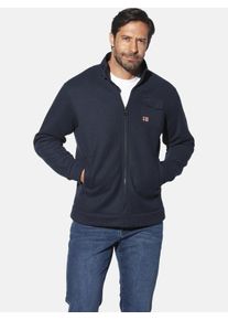 Sweatjacke Jan Vanderstorm "Sweatjacke HALSTROM", Herren, Gr. XL, blau (dunkelblau), Obermaterial: 100% Polyester COOLMAX PES(Coolmax)., Sweatjacken Sweatjacke