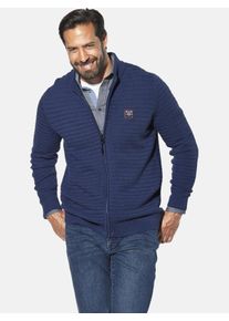 Strickjacke Jan Vanderstorm "Strickjacke BJORNVIK", Herren, Gr. XL, blau, Obermaterial: 100% Baumwolle CO., Strickjacken Strickjacke