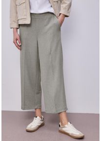 Culotte Street One, Damen, Gr. 38, L&auml;nge 26, schwarz mint gr&uuml;n, Web, Obermaterial: 52% Polyester, 46% Viskose, 2% Elasthan, unifarben, regular fit kn&ouml;chelfrei, Hosen Culotte, mit Taschen