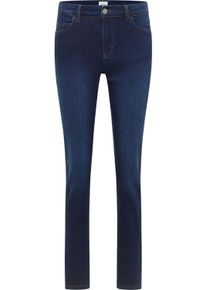 Slim-fit-Jeans Mustang "Damen Style Crosby Relaxed Slim", Damen, Gr. 31, L&auml;nge 32, blau 701, Denim/Jeans, 99% Baumwolle, 1% Elasthan, unifarben, slim fit, Jeans Slim-fit-Jeans