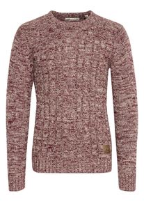 !Solid Strickfleece-Pullover SOLID "Strickpullover SDPhilemon", Herren, Gr. XXL, rot (wine rot m), Obermaterial: 100% Baumwolle CO., Pullover Strickfleece-Pullover