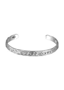 Armreif HAZE & GLORY "Armband Armreif - Live in the moment 925 Silber" Gr. 180, silber, Armb&auml;nder, Herren, Silber 925 (Sterlingsilber), Armreif