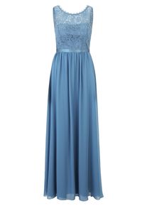 Cocktailkleid Vera Mont "Abendkleid mit Spitze", Damen, Gr. 32, EURO, blau (hushed blau), 100% Polyester PES., Kleider Cocktailkleid