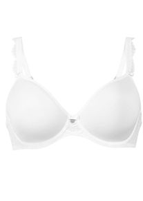T-Shirt-BH Anita "B&uuml;gel BH Selma", Damen, Gr. 90, Cup F, wei&szlig;, Stoff, Obermaterial: 58% Polyester PES. 30% Polyamid PA. 12% Elasthan EL., BHs T-Shirt-BH