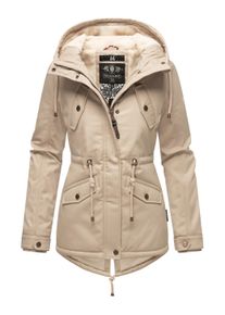Winterjacke Marikoo "Winterjacke Manolya", Damen, Gr. M, grau (light taupe), Obermaterial: 100% Baumwolle CO. Obermaterial: Futter: 100% Polyester PES. 100% Polyester PES., Jacken Winterjacke