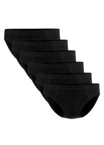 Slip Seidensticker "Slip 6er Pack", Herren, Gr. XL, schwarz, Obermaterial: 95% Baumwolle CO. 5% Elasthan EL., Unterhosen Slip