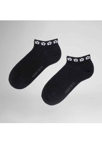 Sneakersocken Hudson "Sneaker Cute", Damen, Gr. 35-38, schwarz (schwarz 0005), Obermaterial: 76% Baumwolle CO. 22% Polyamid PA. 2% Elasthan EL., Socken Sneakersocken