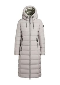 Wintermantel Khujo "Wintermantel Simmie-YM", Damen, Gr. L, grau (blizzard grau), Obermaterial: 100% Polyester PES. Obermaterial: Futter: 100% Nylon NY. 100% Polyester PES., M&auml;ntel Wintermantel