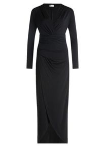 Abendkleid Vera Mont "Abendkleid mit V-Ausschnitt", Damen, Gr. 44, EURO, schwarz, Obermaterial: 95% Polyester PES. 5% Elasthan EL., Kleider Abendkleid