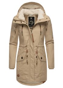 Wintermantel Ragwear "Wintermantel Elsie", Damen, Gr. 3XL, grau (taupe24), Obermaterial: 65% Polyester PES. 35% Baumwolle CO. Obermaterial: Futter: 100% Polyester PES. 100% Polyester PES., M&auml;ntel Wintermantel