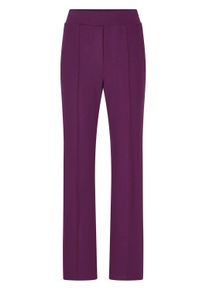 Chinohose GOLDNER "Kurzgr&ouml;&szlig;e Jerseyhose VERA mit Biesen", Damen, Gr. 21, K-Gr, pink (beere), Obermaterial: 50% Polyamid PA. 45% Viskose CV. 5% Elasthan EL., Hosen Chinohose