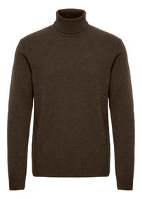 Rollkragenpullover Casual Friday "Strickrollkragenpull CFKarl", Herren, Gr. S, braun (demitasse melange), Obermaterial: 80% Wolle WO. 20% Polyamid PA., Pullover Rollkragenpullover