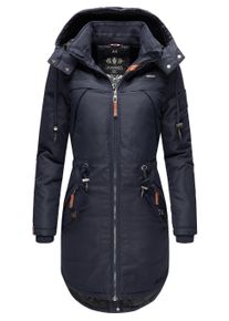 Wintermantel Marikoo "Wintermantel Kamii", Damen, Gr. S, blau (navy), Obermaterial: 100% Nylon NY. Obermaterial: Futter: 100% Polyester PES. 100% Polyester PES., M&auml;ntel Wintermantel