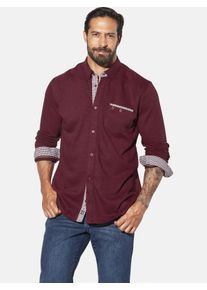 Langarmhemd Jan Vanderstorm "Hemd KNUTHEIM", Herren, Gr. 5XL, weit, rot (dunkelrot), Obermaterial: 100% Baumwolle CO., Hemden Langarmhemd