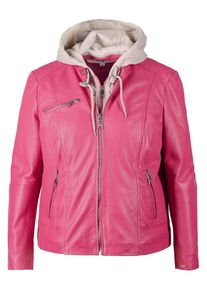 Lederjacke Maze "Lederjacke 42021318", Damen, Gr. 46, pink, Obermaterial: 100% Lammleder LEL. Futter: 100% Baumwolle CO., Jacken Lederjacke