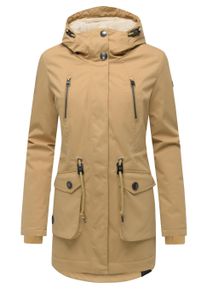Kurzmantel Ragwear "Kurzmantel Ellsa YOUMODO", Damen, Gr. S, beige (camel), Obermaterial: 100% Polyester PES. Obermaterial: Futter: 100% Polyester PES. 100% Polyester PES., M&auml;ntel Kurzmantel