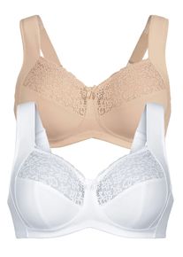 Entlastungs-BH Anita "2er Pack Entlastungs BH Havanna", Damen, Gr. 75, Cup D, bunt (desert crystal), Spitze, Obermaterial: 86% Polyamid PA. 14% Elasthan EL., BHs Entlastungs-BH