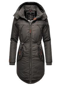 Wintermantel Marikoo "Wintermantel Kamii", Damen, Gr. M, grau (anthrazit), Obermaterial: 100% Nylon NY. Obermaterial: Futter: 100% Polyester PES. 100% Polyester PES., M&auml;ntel Wintermantel
