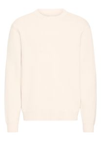 !Solid Strickfleece-Pullover SOLID "Strickpullover SDRYKER", Herren, Gr. M, beige (oatmeal), Obermaterial: 100% Baumwolle CO., Pullover Strickfleece-Pullover