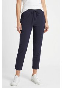 7/8-Hose KjBRAND "Susie XS", Damen, Gr. 46K (23), K-Gr, blau (marine), Web, Obermaterial: 72% Polyamid, 28% Elasthan, unifarben, schmal 7/8-L&auml;nge, Hosen 7/8-Hose, in gro&szlig;en Gr&ouml;&szlig;en, mit Bindeband