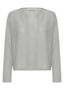 Cardigan oxmo "Strickcardigan OXKike", Damen, Gr. L, grau (aqua gray), Obermaterial: 58% Viskose CV. 42% Polyester PES., Strickjacken Cardigan