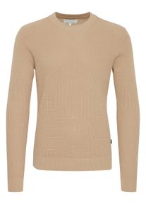 Strickfleece-Pullover Casual Friday "Strickpullover CFKarlo", Herren, Gr. XL, beige (silber mink), Obermaterial: 100% Baumwolle CO., Pullover Strickfleece-Pullover