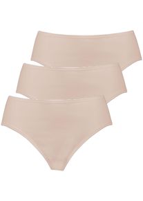 H&uuml;ftslip Nina von C. "3er Pack Damen H&uuml;ftslip Daily", Damen, Gr. 38, beige (nude), Obermaterial: 100% Baumwolle CO., Unterhosen H&uuml;ftslip