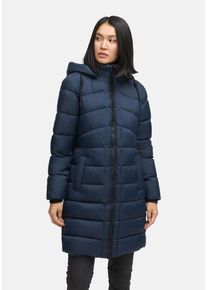 Winterjacke Marikoo "Marikoo Kaltn&auml;schen Damen Winter Steppmantel Jacke N075", Damen, Gr. L, blau (navy), Obermaterial: 100% Polyester PES., Jacken Winterjacke