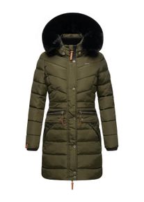 Steppmantel Navahoo "Steppmantel Paula", Damen, Gr. M, gr&uuml;n (schwarz olive with schwarz fur), Obermaterial: 100% Polyester PES. Obermaterial: Futter: 100% Polyester PES. 100% Polyester PES., M&auml;ntel Steppmantel