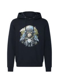 Kapuzenpullover Blend "Hoodie BHRona Animal print", Herren, Gr. XL, schwarz, Obermaterial: 55% Polyester PES. 45% Baumwolle CO., Pullover Kapuzenpullover