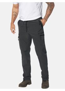 Cargohose Jan Vanderstorm "Cargohose OLUHELM", Herren, Gr. 58, N-Gr, grau (dunkelgrau), Obermaterial: 100% Polyester COOLMAX PES(Coolmax)., Hosen Cargohose