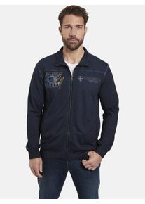 Sweatjacke Jan Vanderstorm "Sweatjacke SIVID", Herren, Gr. 3XL, blau (dunkelblau), Obermaterial: 100% Baumwolle CO., Sweatjacken Sweatjacke