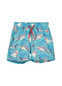 Badeshorts Blue Seven, Jungen, Gr. 104 (110), N-Gr, cyan, Web, Polyester, bedruckt, Badehosen Badeshorts, Sport- / Beach-Bermudas