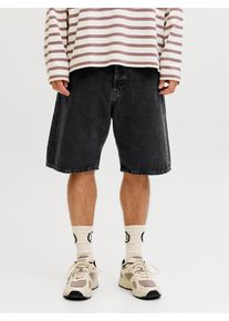 Jack & Jones Relaxshorts JACK & JONES "JJIALEX JJORIGINAL SHORTS SBD 300 SN", Damen, Gr. M, N-Gr, schwarz denim pack:am 399, Web, Obermaterial: 100% Baumwolle, unifarben, relaxed fit knielang, Hosen Relaxshorts, Baumwolle, relaxed fit