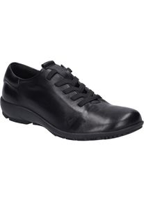 Schn&uuml;rschuh Josef Seibel "Charlotte 01, black-black", Damen, Gr. 38, schwarz (schwarz, schwarz), Obermaterial: 100% Rindsleder Leather cow., Schuhe Schn&uuml;rschuh