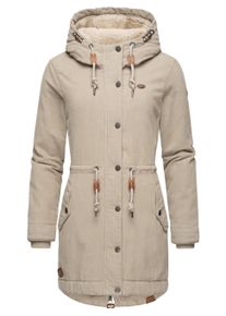 Wintermantel Ragwear "Winterjacke Canny Corduroy", Damen, Gr. 3XL, beige (bone), Obermaterial: 100% Baumwolle CO. Obermaterial: Futter: 100% Polyester PES. 100% Polyester PES., M&auml;ntel Wintermantel