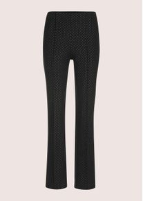 Madeleine Mode Leggings MADELEINE "Jerseyhose Glitzer Jerseyhose mit weitem Bein", Damen, Gr. 38, N-Gr, schwarz (schwarz, silberfarben), Obermaterial: 64% Viskose CV. 31% Polyamid PA. 5% Elasthan EL., Hosen Leggings