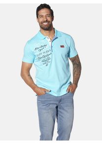 Poloshirt Jan Vanderstorm "Poloshirt JANO", Herren, Gr. XL, blau (t&uuml;rkis), Obermaterial: 100% Baumwolle CO., comfort fit normal, ohne Ausschnitt, Shirts Poloshirt