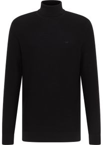 Cardigan Mustang "Herren Style Elgin", Herren, Gr. 3XL, grau (schwarz), Strick, 100% Baumwolle, regular fit, Strickjacken Cardigan