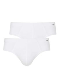 Slip Jockey "Slip Modern Stretch Brief 2er Pack", Herren, Gr. S, wei&szlig;, Obermaterial: 94% Baumwolle CO. 6% Elasthan EL., Unterhosen Slip