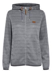 Fleecejacke oxmo "Fleecejacke OXPepples", Damen, Gr. S, blau (total eclipse), Obermaterial: 100% Polyester PES., regular fit h&uuml;ftlang, Jacken Fleecejacke