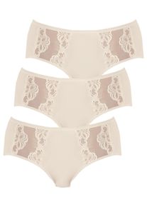 H&uuml;ftslip Nina von C. "3er Pack Damen H&uuml;ftslip Slipboutique", Damen, Gr. 40, beige (champagner), Obermaterial: 93% Baumwolle CO. 7% Elasthan EL., Unterhosen H&uuml;ftslip